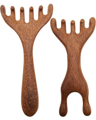 Wooden Scalp Massager Comb for Hair Growth, 2 Pack Wood Wide Tooth Comb for Women Men, Natural Sandalwood Head Massager