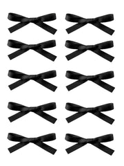 Ayesha Hair Ribbon 16PCS Bowknot Satin Bows and Claw Clips for Women, Girls, Toddlers, Thick and Fine Hair
