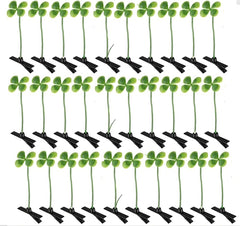 50PC MIXED Bean Sprout Hair Clips Pack Little Leaf Leaves Rave Plur Festival EDM Concert Flower Grass Cute Small Straight Hairpins Funny Costume Barrette Headwear Hair Accessories Party Headwear Pin