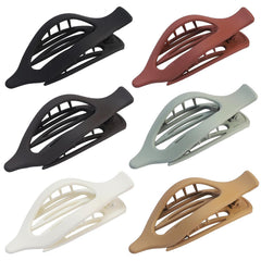 Flat Hair Clip 6 pcs Lay Down Claw Clips Hair Accessories for Women -Brown