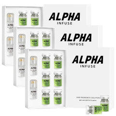 Alpha Infuse Hair Regrowth System | Advanced Hair Growth Treatment | Ginseng, Eclipta Prostrata, Peppermint Oil, Ginger Root | Strengthens Hair Roots, Gentle Painless | For Men & Women (2Boxes)