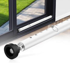 Sliding Door Security Bar, 17-55 inch Adjustable Patio Door Security bar with Rubber Tips, Heavy Duty Window Security Bars for Home Security, 2 Pack, Black