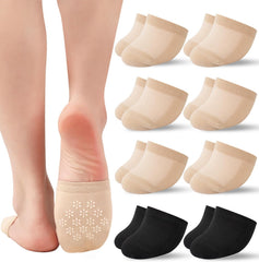 Toe Socks Womens for Mules, Half Socks Toe Topper Covers No Show Invisible Non-slip Liners for Clogs 4/6/8 Pairs
