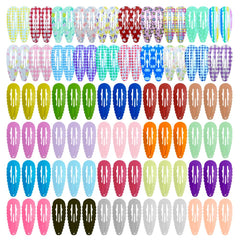KUBOM 100 Pcs Star Hair Clips Non-slip Toddlers Colorful Cute Mixed Color Metal Hair Barrettes Hair Accessories for Women Girls