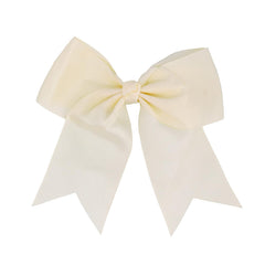 White Jumbo Bow Clip with Tails
