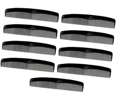Comfort Axis Coarse/Fine Hair Comb Set, 8 Inches, 3 Pack, Black