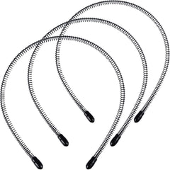 WILLBOND Hairband, 3 Pack Metal Headband for Men Unisex, Wavy Wired Zigzag Spring Sports Fashion Headwear, Non Slip Hair Hoop, Hair Accessories