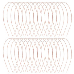 Lawie 30 Pack Bulk 1.2MM Silver Thin Plain Blank Hard Wire Round Base Metal Headbands Skinny Men Hair Bands Clasps Tiara Crown Hair Holder DIY Arts and Crafting Headpiece Accessories for Women