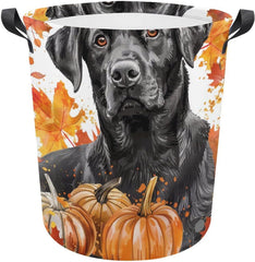 Fall Dog Laundry Hamper Cute West Highland White Terrier Dog Hampers for Laundry Dirty Clothes Basket Organizer Room Decor