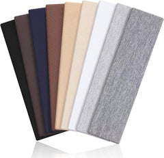 Wisecy Headbands for Women Non Slip - 9PCS Elastic Fabric Hair Band for Women's Hair, Soft Cotton Cloth Stretchy Sweat Headbands for Women for Yoga Workout Running