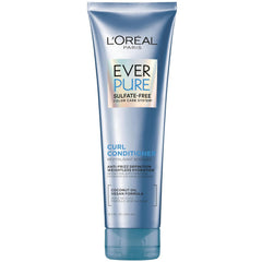 L'Oreal Paris Sulfate Free Conditioner for Curly Hair, Lightweight, Anti-Frizz Hair Care with Coconut Oil, EverPure, 8.5 Fl Oz (Packaging May Vary)