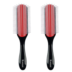 Classic Styling Curly Hair Brush. 9 Row Black Brush for Detangling, Separating, Shaping. For Women and Men Wet or Dry Hair.