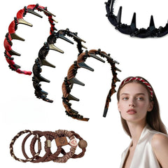5Pcs Retro High Skull Headband,Reversible Headband with Teeth,Vintage High Cranium Headbands,Hairs Bands with Teeth Hoop for Women and Girls,Girls Hair Accessories