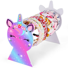 Basumee Girls Headband Holder Organizer Hair Hoop Headband Display Stand Unicorn Hairband Stand Organizer Headband Storage Home Room Decors for Girls, Rainbow