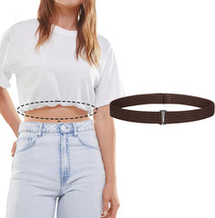 2 Pack Crop Shirt Tuck Band for Women,Adjustable Elastic Tucky Waist Belt for Tucking Sweater Top