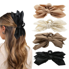 Bow Claw Clips Bow Hair Clips Black White 2PCS Big Hair Bows for Women Butterfly Styling Large Hair Clips for Thick Hair for Girls Hair Accessories for Teen