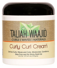 Taliah Waajid Curls Waves Natural - Curly Curl Cream | Extreme Curl Definition Hair Styling Gel | No Build-up or Frizz | 100% Paraben Free | Shea Butter & Sage - 6oz