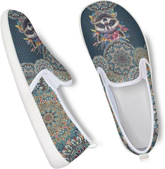 Women's Slip On Casual Flats Girls Breathable Loafers Low-Cut Walking Shoes Fashion Round Toe Dress Shoes for Laides SizeUS 6-11