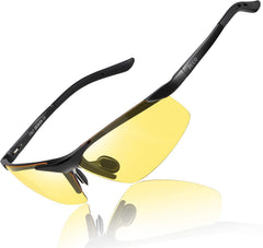 DUCO Night Vision Driving Glasses for Men Anti Glare Polarized HD Lens Fashion Nighttime Running Fishing Glasses DC8125