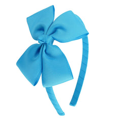MEEDEE Fashion Black Bow Headband - Big Bow Grosgrain Ribbon Hair Hoop for Girls Toddlers Kids Party Decoration Cosplay Costume Makeup Handmade Hair Band