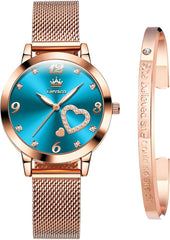 Stainless Steel Rose Gold Diamond Quartz Wristwatch, Fashionable Square Waterproof Date Ladies' Watch