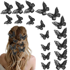 20Pcs Glitter Hair Clips for Kids - Moving Fairy Accessories for Women, Girls Colorful Hair Clips 90s (Brown)