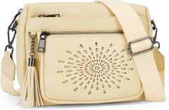 APHISON Crossbody Bags for Women Trendy, Leather Crossbody Purses Shoulder Handbags with Adjustable Guitar Strap