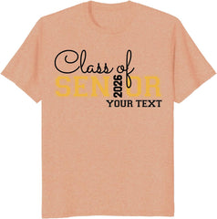 Custom Senior 2026 Shirt, Class of 2026 Graduation T-Shirt, Customizable Matching Graduation Party Apparel, Senior 2026 Tee