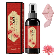 Saffron Hair Blackening Spray, Herbal Black Hair Spray, Saffron Hair Spray, Natural Plant Saffrons and Polygonum Multiflorum Essence Spray, Improve Dryness and Frizz, For All Hair Types