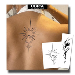 Semi Permanent Tattoo 2 Sheets | Cherry Blossom Design Lasts 2 Weeks, Waterproof & Realistic Tattoos for Women Arm Non-Reflective, Develops Fully in 48H