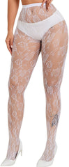Women Lace Fishnet Stockings Floral Lace Tights Flower Patterned Pantyhose Leggings