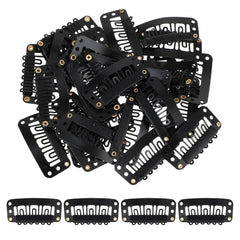 30 Pcs Wig Clips for Hair Extensions - 6-Teeth No-Sew U-Shape Snap Combs to Secure Wigs and Extensions (Brown)