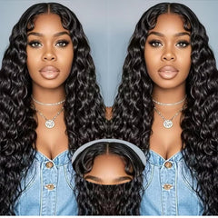 NVL Hair Straight Human Hair Wig, 13x4 Lace Front Wig for Women, Pre-Plucked with Baby Hair, Glueless, 200% Density, Natural Color, 22 Inch