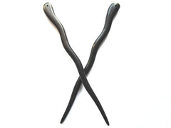 Zz-bg-charming 2 Count Hair Sticks Natural Ebony (Black Sandalwood) Handmade Carved Hair Clip Shawl Hair Pins Pack of 2 Pcs :Charming