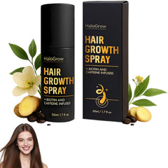 HaloGrow Hair Growth Spray, Hair Growth Oil Spray - Fights Hair Thinning & Hair Loss, HaloGrow Hair spray – Promotes Thicker, Fuller hair for Women & Men – All Hair Types (2 Bottles)