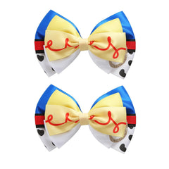 2PCS Toy Hair Bow Clips for Women Girls 4 Inch Cute Cartoon Birthday Party Hair Accessories for Buzz