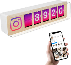 TikTok Follower Counter by Smiirl – Real-Time Split Flap Display – Boost Followers & Engagement – for Creators, Shops & More – Wi-Fi & Hotspot – Easy Setup – Premium Design (Black, 7 Digits)