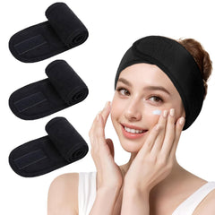Spa Facial Headband for Women – Soft Terry Cloth with Adjustable Hook and Loop, Comfortable & Secure Fit for Skincare, Makeup, Face Washing