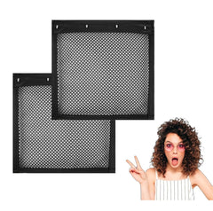 Hair Stretcher Lengthening Net for Curly Prevent Shrinkage Lock Hair Stretcher Looser Wave Ringlets Hair Styling Tools Black 13in 2PCS