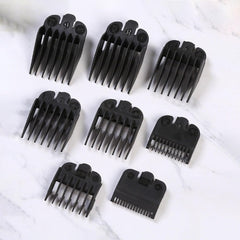 Professional Hair Clipper Combs Guides Set - 1/16 to 1 Size Range, Black Replacement Guards,COMPATIBLE WITH WAHL Most Clippers/Trimmers (8 Pieces)