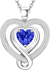 925 Sterling Silver Heart Necklace - Elegant Silver Jewelry for Women - Heart Pendant for Birthday, Anniversary - Ideal for Wife, Mom, Girlfriend