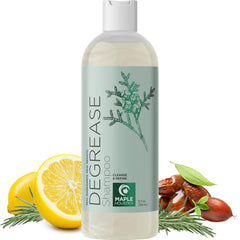 Clarifying Shampoo for Build Up and Oily Hair - Deep Cleansing Shampoo with Rosemary - Refreshing Lemon for Greasy Hair & Jojoba Oil for Scalp Cleanser - Anti Residue Shampoo for Healthy Scalp - 8 Oz