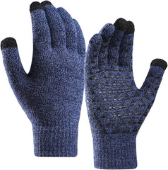 Winter Gloves Women, Knit Touch Screen Thermal Full Fingers Gloves Winter for Exercise Hiking Driving Running