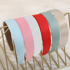 2 Pack Satin Headbands 1.3 Inch Wide Headband Girls Black Headband Women Non Slip Fashion Head Band Hair Bands Diy Hair Accessories Women Girls (Black&White)