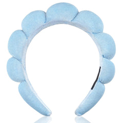 Ayesha Spa Headband for Women Sponge Headband for Washing Face Clouds Soft Hairband Makeup Headbands for Women Girls Shower Makeup Skincare (Black)