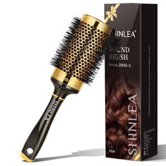 Small Round Hair Brush for Short Hair, Aluminum Roller Brush for Blow Drying, Salon Hairbrushes for Women Curly and Straight Hair - 1.3 Inch Barrel, 1.9 Inch with Bristles