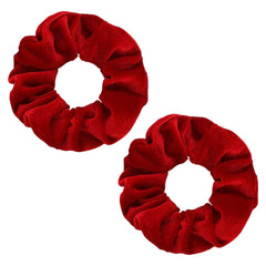 2 Pcs Red Velvet Hair Scrunchies Large Size Hair Bands Cute Rope Elastic Ties for Girls Women Valentine's Day Gifts Wristband Ponytail Holders Hair Accessories (Red)