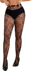 Women Lace Fishnet Stockings Floral Lace Tights Flower Patterned Pantyhose Leggings