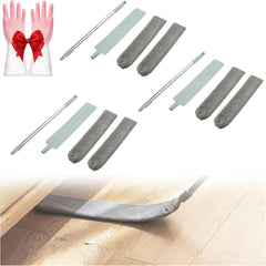 Bendable Microfiber Duster, 2025 Upgrade Retractable Gap Dust Cleaner, Flat Duster with Extension Pole with Bendable & Removable Head, for Home, Kitchen, Car & Hard-to-Reach Areas (2 Sets)