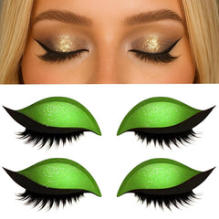 Lazy Eye Shadow Eyelash Patch, MAGIC BY MARA Eyeshadow and lash Sticker, 2-in-1 Reusable Eyeshadow & Eyelash Makeup Stickers, Makeup Stencils Sticker for All Eye Shapes, 2 Pairs (Gold)